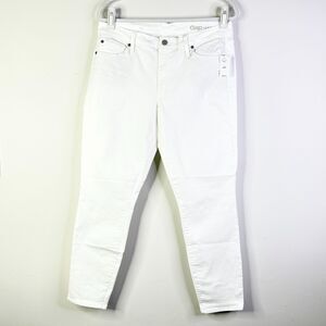 Gap Jeans Women 31S White True Skinny Mid Rise Stretch Preppy 5 Pocket Y2K NWT